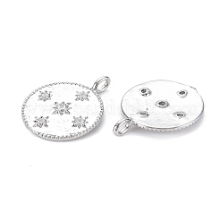 Brass Micro Pave Clear Cubic Zirconia Pendants&nbsp;KK-S356-541P-NF