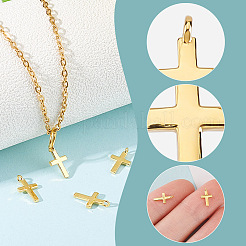 4Pcs 925 Sterling Silver Cross Charms&nbsp;FIND-GO0002-62B