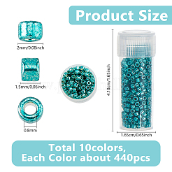 50G 10 Colors Cylinder Seed Beads&nbsp;SEED-DC0001-11