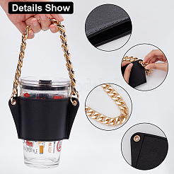 PU Leather Heat Resistant Reusable Cup Sleeve&nbsp;AJEW-WH0326-39B