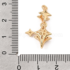 Brass Micro Pave Clear Cubic Zirconia Fold Over Clasps&nbsp;KK-U059-70G