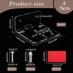 Acrylic Wall-Mounted Adhesive Camera Display Shelf with Iron Screw&nbsp;ODIS-WH0002-86B