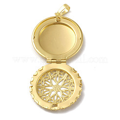 Rack Plating Brass Locket Pendants&nbsp;KK-G452-09G