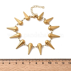 304 Stainless Steel Spike Link Chain Bracelets for Women&nbsp;BJEW-G778-01G