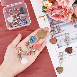 Heart Gemstone Pendant Decoration&nbsp;HJEW-AB00090