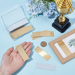 40Pcs Self-adhesion 201 Stainless Steel Type Business Cards&nbsp;AJEW-UN0002-67G