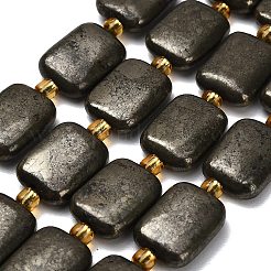 Natural Gold Pyrite/Golden Pyrite Beads Strands&nbsp;G-F833-L01-01
