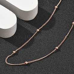 Brass Satellite Chains  Necklaces for Women&nbsp;NJEW-D302-27RG
