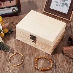 Wood Keepsake Box Gift Cases with Metal Clasps and Hinged Lid&nbsp;CON-CL0001-11