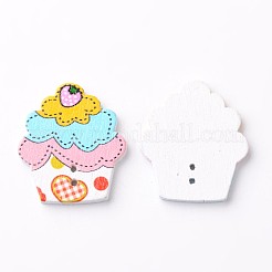 Cake 2-Hole Wooden Buttons&nbsp;BUTT-D049-02