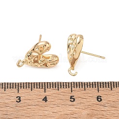 Brass Stud Earring Findings&nbsp;KK-CBABAE6-02LG