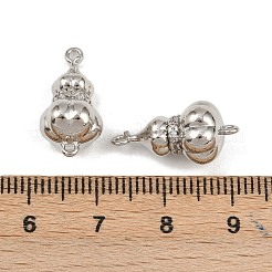 Brass Micro Pave Cubic Zirconia Screw Clasps&nbsp;KK-C136-03P