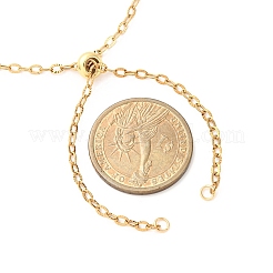 Adjustable 304 Stainless Steel Textured Cable Chains Slider Necklaces Making&nbsp;AJEW-JB01395