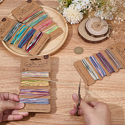 4Pcs 4 Colors Segment Dyed Jute Cord&nbsp;OCOR-SC0001-14