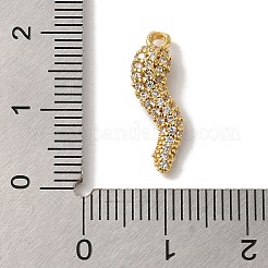 Rack Plating Brass Micro Pave Cubic Zirconia Pendant&nbsp;KK-A229-03B-G