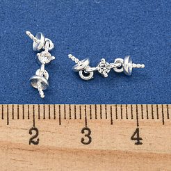 Brass Micro Pave Cubic Zirconia Peg Bails&nbsp;KK-B096-12S
