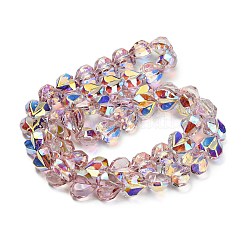 Electroplate Transparent Glass Beads Strands&nbsp;EGLA-B012-AB08