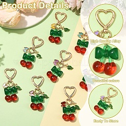 8Pcs Alloy Enamel & Acrylic Pendant Decorations&nbsp;HJEW-YW00394