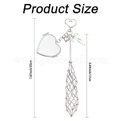 Stainless Steel Portable Lipstick Pouch Pendant Decorations&nbsp;HJEW-FS00108
