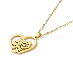304 Stainless Steel Pendant Necklaces&nbsp;LS-NJEW-D047-03G