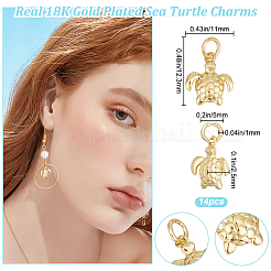 14Pcs Brass Charms&nbsp;KK-BBC0012-62