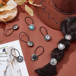 9Pcs Nylon Hair Ties&nbsp;OHAR-PH00013