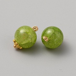 Crackle Glass Imitation Jade Charms&nbsp;FIND-WH0148-144