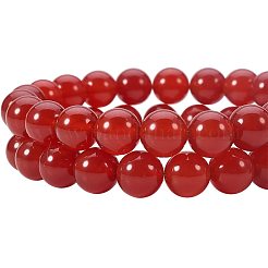 Natural Carnelian Bead Strands&nbsp;G-PH0028-8mm-15