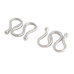 Non-Tarnish 304 Stainless Steel S-Hook Clasps&nbsp;STAS-L082-005P