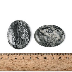 Natural Map Stone Pendants&nbsp;G-N361-04C