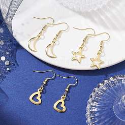 3 Pair 3 Style 304 Stainless Steel Dangle Earrings&nbsp;EJEW-JE05494-02