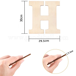 Letter Unfinished Wood Blank Cutouts&nbsp;DIY-ZX040-01H