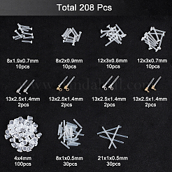 8Pcs 4 Style 304 Stainless Steel Ball Stud Earring Post&nbsp;FIND-NB0004-61