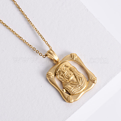 Vintage European Religious Jesus Stainless Steel Pendant Necklaces&nbsp;ZM4665