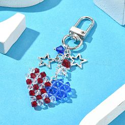 Heart Imitation Austrian Crystal Pendant Decorations&nbsp;HJEW-TA00114