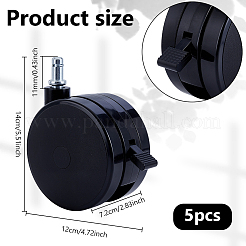 5Pcs Plastic Furniture Casters&nbsp;DIY-GA0009-35