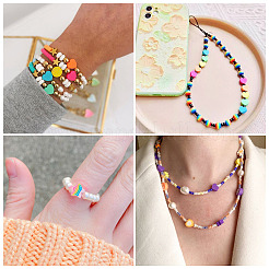 150Pcs 2 Styles Handmade Polymer Clay Beads&nbsp;CLAY-TA0001-73