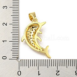 Brass Micro Pave Cubic Zirconia Pendants&nbsp;FIND-Z023-02C