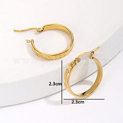 Minimalist 201 Stainless Steel Moon Hoop Earrings&nbsp;TD3757