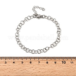 304 Stainless Steel Link Chain Bracelets for Women Men&nbsp;BJEW-A050-02P