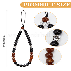 1Pc Plastic Black Mobile Straps&nbsp;HJEW-LP0002-23