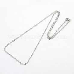 Tarnish Resistant Unisex Casual Style 304 Stainless Steel Cable Chain Necklaces&nbsp;STAS-O037-45P