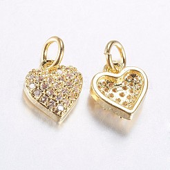 Long-Lasting Plated Brass Micro Pave Cubic Zirconia Charms&nbsp;X-ZIRC-F069-41G