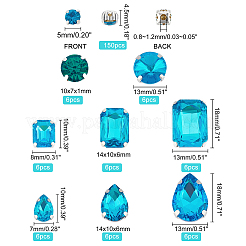 198Pcs 9 Style Sew on Rhinestone&nbsp;DIY-PH0008-64
