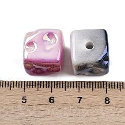 UV Plating Opaque Acrylic Beads&nbsp;X1-MACR-C036-14