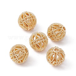 Rack Plating Brass Hollow Beads&nbsp;KK-P219-01B-G