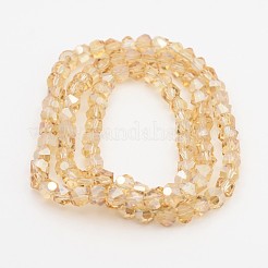 Electroplate Glass Bead Strands&nbsp;EGLA-J076-PL08