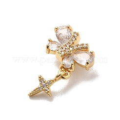 Brass Micro Pave Cubic Zirconia Beads&nbsp;KK-Z131-08G