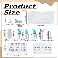 Plastic Empty Refillable Spray Bottle Set&nbsp;AJEW-LP0001-53B