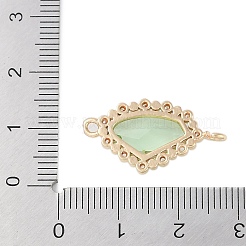 Golden Plated Brass Pave Clear Cubic Zirconia Connector Charms&nbsp;KK-L218-002G-03